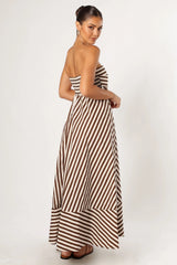 Bowie Strapless Maxi Dress Chocolate