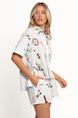 Jaymes Shirt Blue Floral