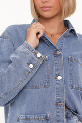 Remy Denim Utility Jacket Medium Wash