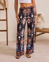 Capri Daydream Abstract Print Pants