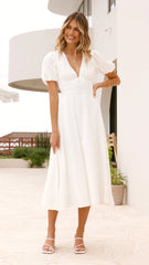 Melea Midi Dress White