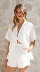 Vesper Top and Shorts Set White