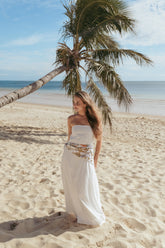 Soph Strapless Maxi Dress White