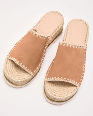 Sunora Contrast Trim Platform Sandals