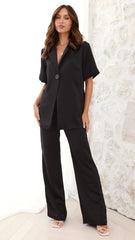 Imogen Button Shirt Black