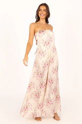Giselle Strapless Jumpsuit Off White