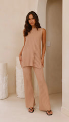 Megan Knit Pants Camel