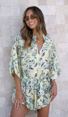 Bailin Playsuit Green Floral