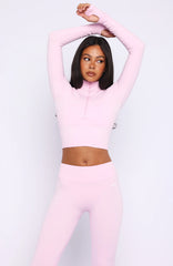 Stride Seamless Zip Long Sleeve Marshmallow