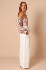 Acantha Bodysuit Beige Floral