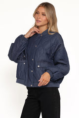 Keah Quilted Jacket Navy