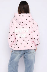 Offstage Printed Oversized Hoodie Posy Polka Dot
