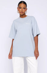 At Second Glance Oversized Tee Light Blue