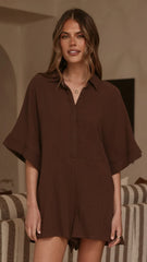 Vern Playsuit Chocolate