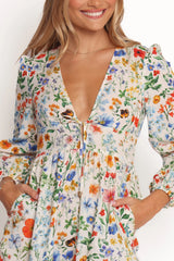 Irisa Long Sleeve Romper Garden Floral