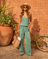 Seabreeze Dune Striped Wide Leg Pants