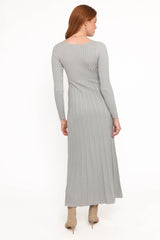 Alison Long Sleeve Maxi Dress Grey