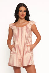Scobbie Romper Pink Stripe
