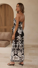 Astra Jumpsuit Black White Floral