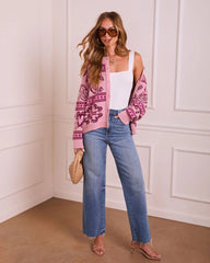 Polished Ease Knit Paisley Cardigan
