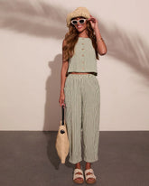 Dockside Days Striped Sleeveless Top