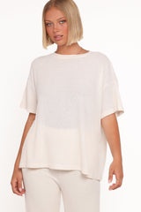 Granger Knit Pant Set Cream