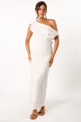 Cosma Off Shoulder Maxi Dress White