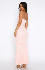 Shes A Masterpiece Lace Maxi Dress Pink