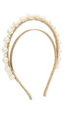 Whitney Headpiece Gold Pearl