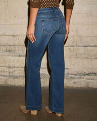 Flintlow Super Stretch Low Rise Flare Leg Jeans
