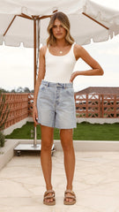 90S Relaxed Short Light Vintage Blue