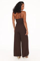 Leyton Jumpsuit Chocolate Brown