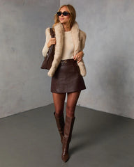 Elowen Sage Faux Fur Vest