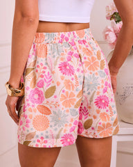Wildflower Waltz Floral Mid Rise Shorts
