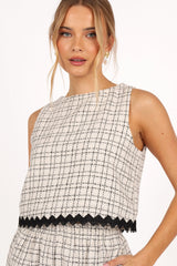 Elea Top Black White