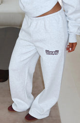 Standing My Ground Wide Leg Sweatpants Grey Marle