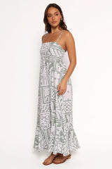 Kelsie Midi Dress Sage Print