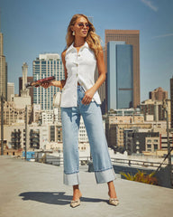 Harden Stretch High Rise Straight Leg Cropped Jeans