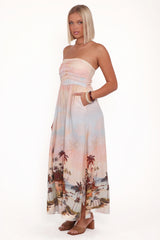 Marcia Midi Dress Sunset Print