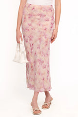 Giarda Maxi Skirt Pink Floral