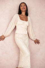 Ceppia Plisse Top Light Peach