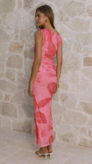 Seona Maxi Dress Pink Floral