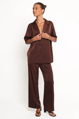 Arryn Short Sleeve Shirt Chocolate Brown