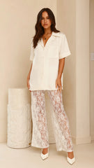 Baxter Pant White Lace