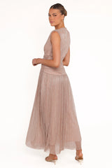 Cara Maxi Dress Rose Gold