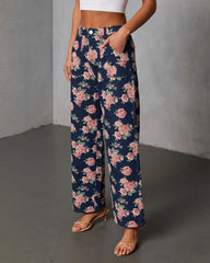 New Bloom Rigid High Rise Straight Leg Printed Jeans