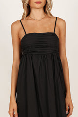 Alice Bow Back Midi Dress Black