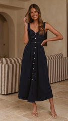 Abrianna Midi Dress Dark Denim