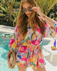Jaime Tie Waist Kimono Romper