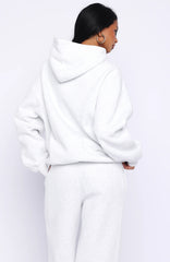 Vibe Too High Oversized Hoodie Grey Marle